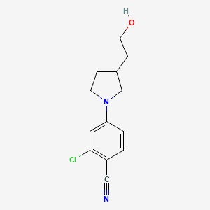 2-Chloro-4-[3-(2-hydroxyethyl)pyrrolidin-1-yl]benzonitrile