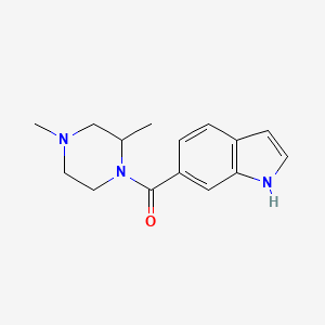 molecular formula C15H19N3O B7611966 (2,4-dimethylpiperazin-1-yl)-(1H-indol-6-yl)methanone 