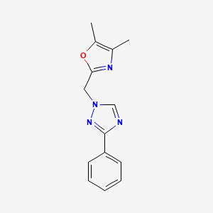 4,5-Dimethyl-2-[(3-phenyl-1,2,4-triazol-1-yl)methyl]-1,3-oxazole