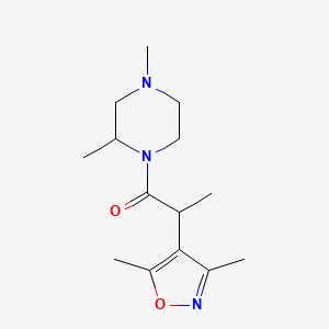 2-(3,5-Dimethyl-1,2-oxazol-4-yl)-1-(2,4-dimethylpiperazin-1-yl)propan-1-one