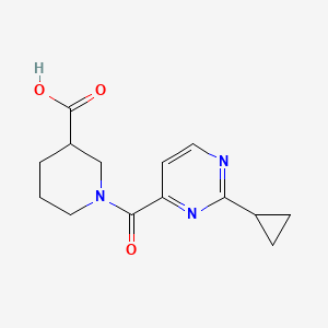 1-(2-Cyclopropylpyrimidine-4-carbonyl)piperidine-3-carboxylic acid