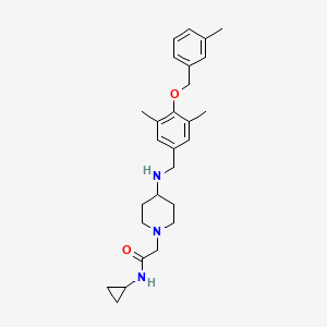 N-cyclopropyl-2-[4-[[3,5-dimethyl-4-[(3-methylphenyl)methoxy]phenyl]methylamino]piperidin-1-yl]acetamide