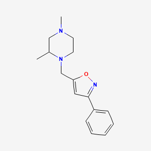 5-[(2,4-Dimethylpiperazin-1-yl)methyl]-3-phenyl-1,2-oxazole