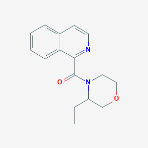 molecular formula C16H18N2O2 B7612068 (3-Ethylmorpholin-4-yl)-isoquinolin-1-ylmethanone 