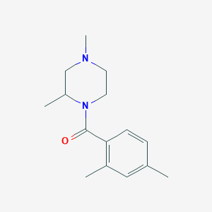 molecular formula C15H22N2O B7612074 (2,4-Dimethylphenyl)-(2,4-dimethylpiperazin-1-yl)methanone 