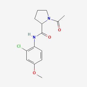 1-acetyl-N-(2-chloro-4-methoxyphenyl)pyrrolidine-2-carboxamide