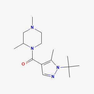 (1-Tert-butyl-5-methylpyrazol-4-yl)-(2,4-dimethylpiperazin-1-yl)methanone