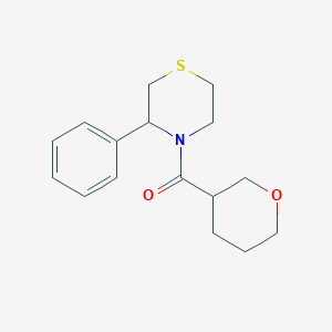 molecular formula C16H21NO2S B7612127 Oxan-3-yl-(3-phenylthiomorpholin-4-yl)methanone 