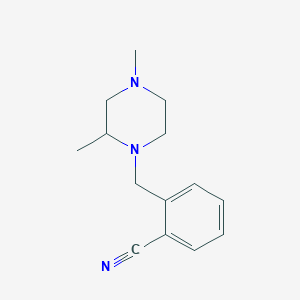 molecular formula C14H19N3 B7612143 2-[(2,4-Dimethylpiperazin-1-yl)methyl]benzonitrile 