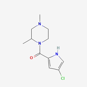 molecular formula C11H16ClN3O B7612159 (4-chloro-1H-pyrrol-2-yl)-(2,4-dimethylpiperazin-1-yl)methanone 