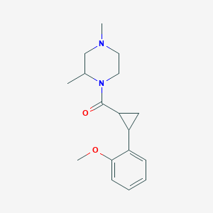 (2,4-Dimethylpiperazin-1-yl)-[2-(2-methoxyphenyl)cyclopropyl]methanone