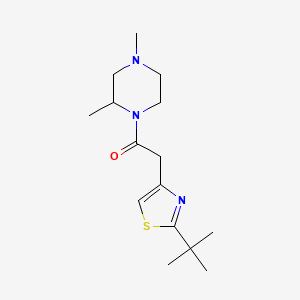 2-(2-Tert-butyl-1,3-thiazol-4-yl)-1-(2,4-dimethylpiperazin-1-yl)ethanone