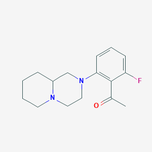 1-[2-(1,3,4,6,7,8,9,9a-Octahydropyrido[1,2-a]pyrazin-2-yl)-6-fluorophenyl]ethanone