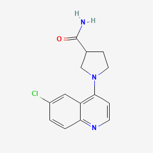 1-(6-Chloroquinolin-4-yl)pyrrolidine-3-carboxamide