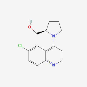 molecular formula C14H15ClN2O B7612195 [(2R)-1-(6-chloroquinolin-4-yl)pyrrolidin-2-yl]methanol 