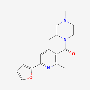 (2,4-Dimethylpiperazin-1-yl)-[6-(furan-2-yl)-2-methylpyridin-3-yl]methanone