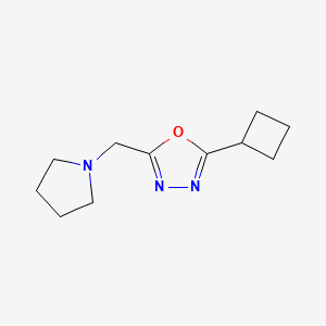 2-Cyclobutyl-5-(pyrrolidin-1-ylmethyl)-1,3,4-oxadiazole