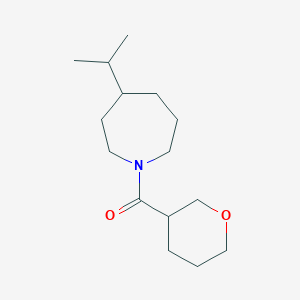 molecular formula C15H27NO2 B7612240 Oxan-3-yl-(4-propan-2-ylazepan-1-yl)methanone 