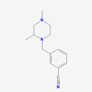 molecular formula C14H19N3 B7612253 3-[(2,4-Dimethylpiperazin-1-yl)methyl]benzonitrile 