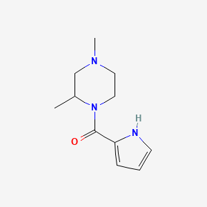 molecular formula C11H17N3O B7612261 (2,4-dimethylpiperazin-1-yl)-(1H-pyrrol-2-yl)methanone 