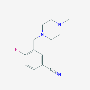 3-[(2,4-Dimethylpiperazin-1-yl)methyl]-4-fluorobenzonitrile