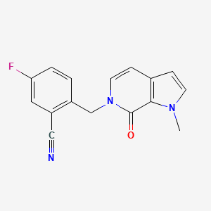 5-Fluoro-2-[(1-methyl-7-oxopyrrolo[2,3-c]pyridin-6-yl)methyl]benzonitrile