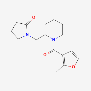 1-[[1-(2-Methylfuran-3-carbonyl)piperidin-2-yl]methyl]pyrrolidin-2-one