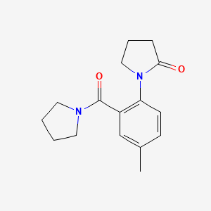 1-[4-Methyl-2-(pyrrolidine-1-carbonyl)phenyl]pyrrolidin-2-one