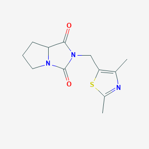 2-[(2,4-Dimethyl-1,3-thiazol-5-yl)methyl]-5,6,7,7a-tetrahydropyrrolo[1,2-c]imidazole-1,3-dione