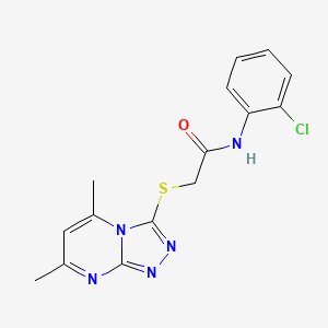 N-(2-chlorophenyl)-2-[(5,7-dimethyl-[1,2,4]triazolo[4,3-a]pyrimidin-3-yl)sulfanyl]acetamide