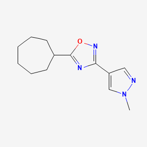 5-Cycloheptyl-3-(1-methylpyrazol-4-yl)-1,2,4-oxadiazole