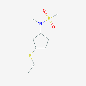 N-(3-ethylsulfanylcyclopentyl)-N-methylmethanesulfonamide