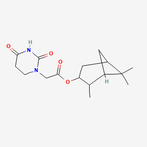 molecular formula C16H24N2O4 B7612394 (2,6,6-Trimethyl-3-bicyclo[3.1.1]heptanyl) 2-(2,4-dioxo-1,3-diazinan-1-yl)acetate 