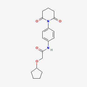 2-cyclopentyloxy-N-[4-(2,6-dioxopiperidin-1-yl)phenyl]acetamide