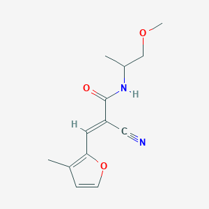 molecular formula C13H16N2O3 B7612524 (E)-2-Cyano-N-(1-methoxypropan-2-yl)-3-(3-methylfuran-2-yl)prop-2-enamide 