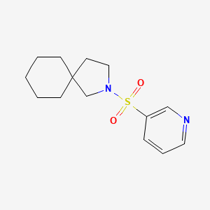 molecular formula C14H20N2O2S B7612537 2-Pyridin-3-ylsulfonyl-2-azaspiro[4.5]decane 