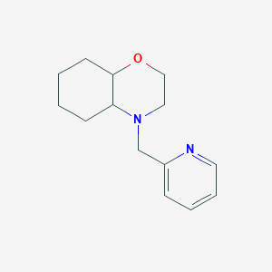 molecular formula C14H20N2O B7612538 4-(Pyridin-2-ylmethyl)-2,3,4a,5,6,7,8,8a-octahydrobenzo[b][1,4]oxazine 