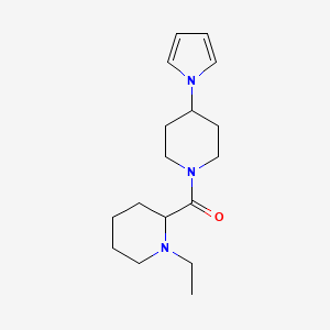 molecular formula C17H27N3O B7612546 (1-Ethylpiperidin-2-yl)-(4-pyrrol-1-ylpiperidin-1-yl)methanone 