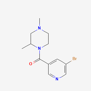 molecular formula C12H16BrN3O B7612587 (5-Bromopyridin-3-yl)-(2,4-dimethylpiperazin-1-yl)methanone 