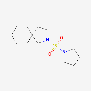 molecular formula C13H24N2O2S B7612594 2-Pyrrolidin-1-ylsulfonyl-2-azaspiro[4.5]decane 