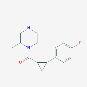 (2,4-Dimethylpiperazin-1-yl)-[2-(4-fluorophenyl)cyclopropyl]methanone