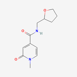 molecular formula C12H16N2O3 B7612655 1-methyl-2-oxo-N-(oxolan-2-ylmethyl)pyridine-4-carboxamide 