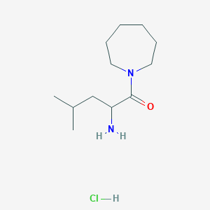 molecular formula C12H25ClN2O B7612671 2-Amino-1-(azepan-1-yl)-4-methylpentan-1-one;hydrochloride 