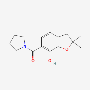 (7-hydroxy-2,2-dimethyl-3H-1-benzofuran-6-yl)-pyrrolidin-1-ylmethanone