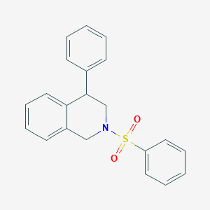 molecular formula C21H19NO2S B7612696 2-(benzenesulfonyl)-4-phenyl-3,4-dihydro-1H-isoquinoline 