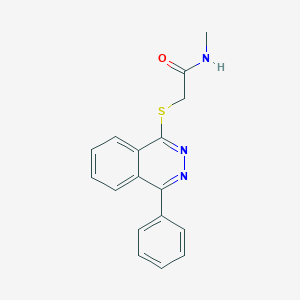 molecular formula C17H15N3OS B7612723 N-methyl-2-(4-phenylphthalazin-1-yl)sulfanylacetamide 