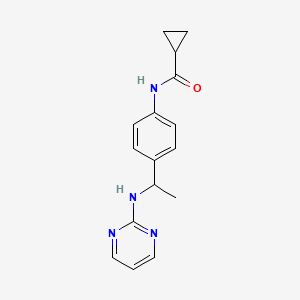 N-[4-[1-(pyrimidin-2-ylamino)ethyl]phenyl]cyclopropanecarboxamide