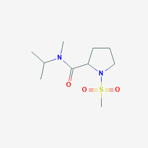 molecular formula C10H20N2O3S B7612766 N-methyl-1-methylsulfonyl-N-propan-2-ylpyrrolidine-2-carboxamide 