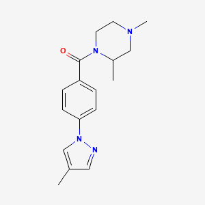 (2,4-Dimethylpiperazin-1-yl)-[4-(4-methylpyrazol-1-yl)phenyl]methanone