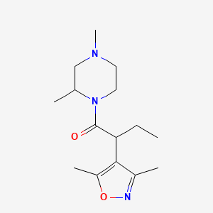 2-(3,5-Dimethyl-1,2-oxazol-4-yl)-1-(2,4-dimethylpiperazin-1-yl)butan-1-one